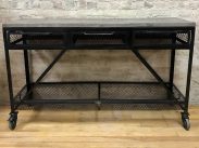 CONSOLE TABLE METAL AND WOOD
