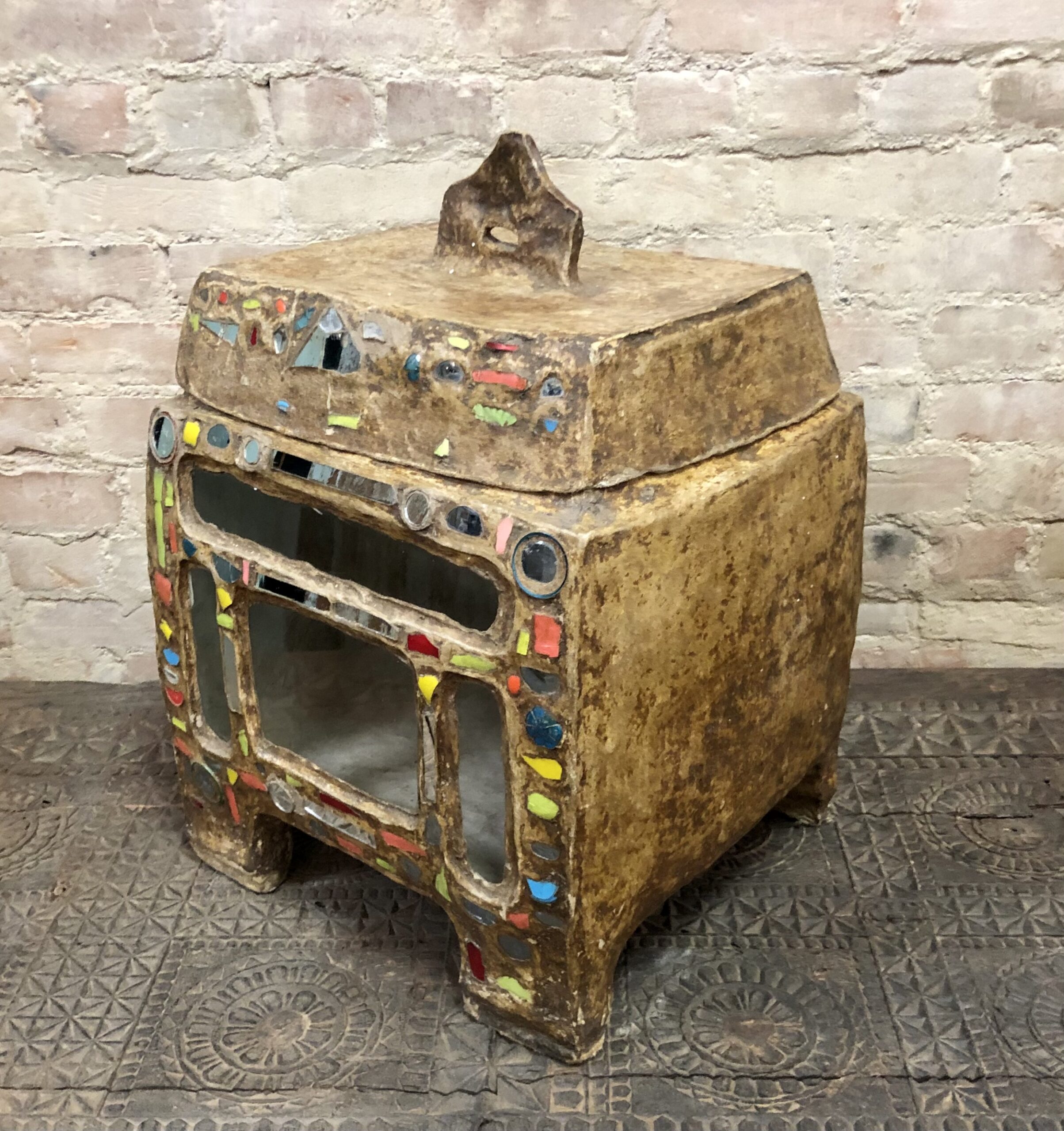 STORAGE CONTAINER – VINTAGE ORIGINAL – PAPER MACHE