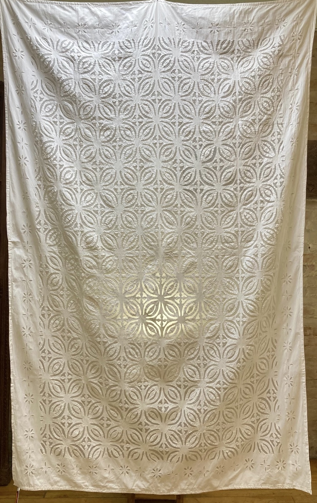 BEDCOVER – 100% COTTON – REVERSE APPLIQUE / LINED WITH ORGANZA