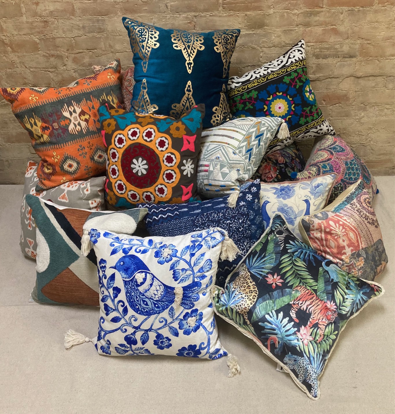 PILLOWS –  PRINTED / EMBROIDERED – 20″