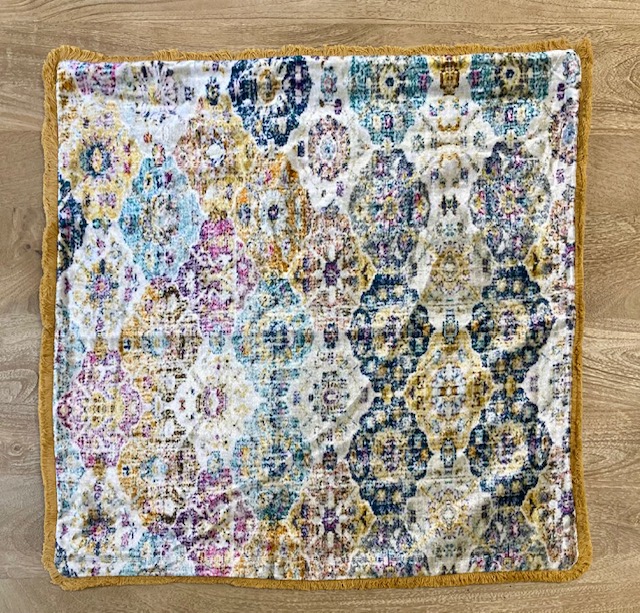 PILLOW – VELVET – PASTEL SHIELD PRINT – 20″