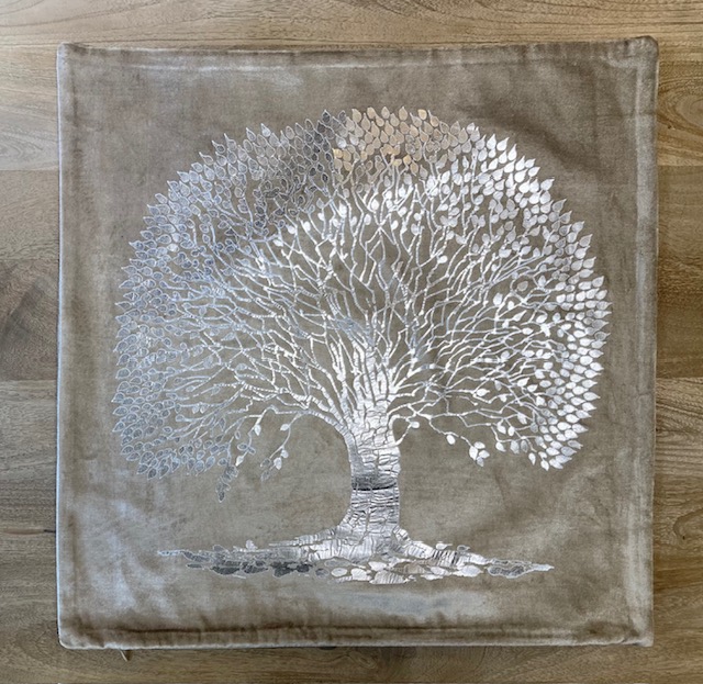 PILLOW – VELVET – TREE PRINT – 20″