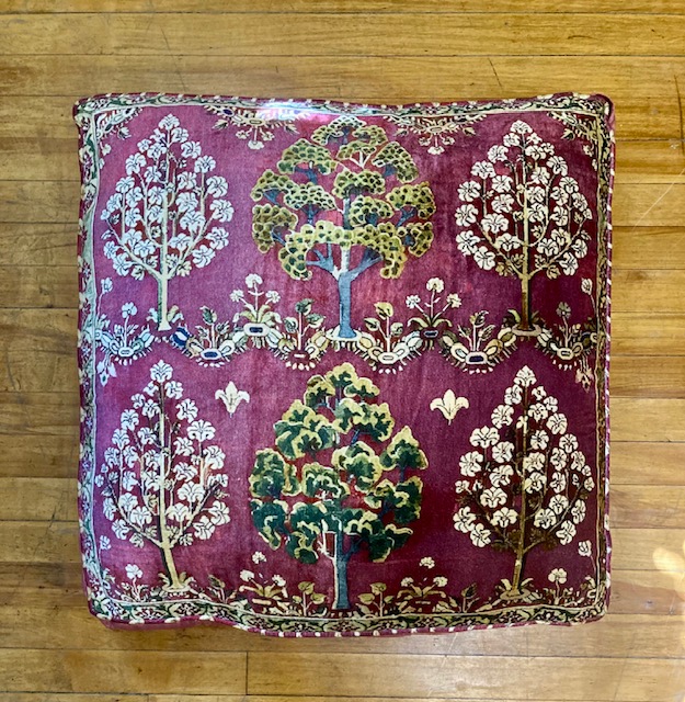 FLOOR CUSHION – VELVET – TREE OF LIFE PRINT