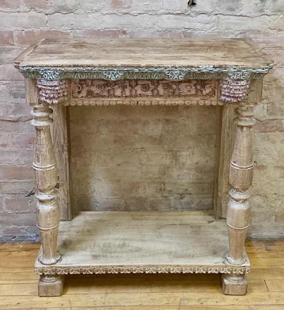CONSOLE TABLE – CARVED DETAIL + SHELF