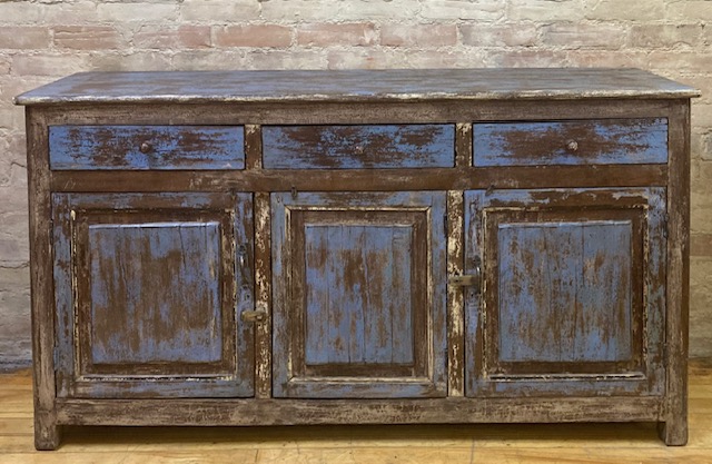 SIDEBOARD – VINTAGE –  THREE DOORS + THREE DRAWERS