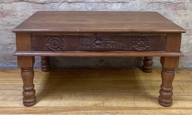COFFEE TABLE – CARVED DETAIL –