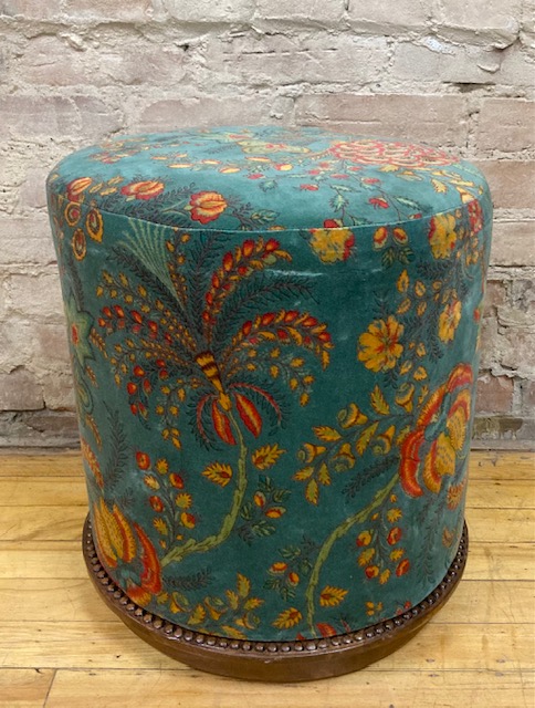 STOOL – WOODEN BASE – PRINTED  VELVET