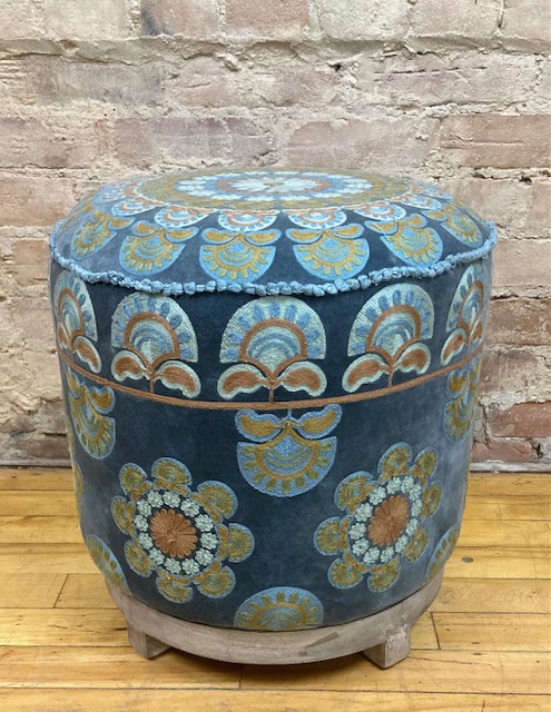 STOOL – WOODEN BASE – MANDALA  EMBROIDERY