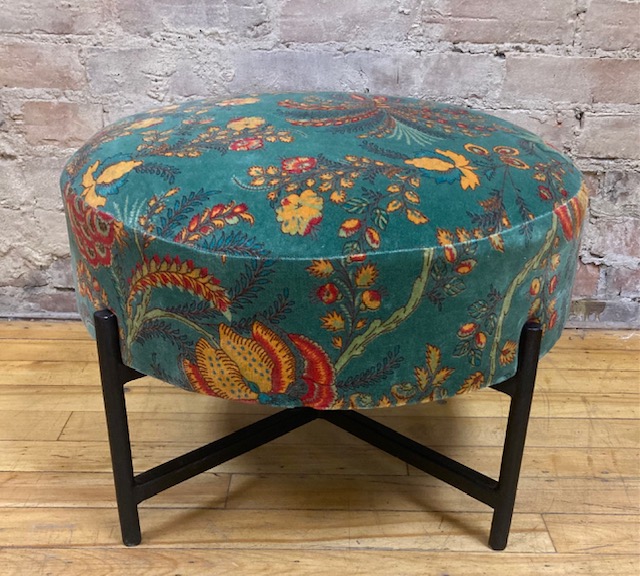 STOOL – METAL FRAME – VELVET PRINT