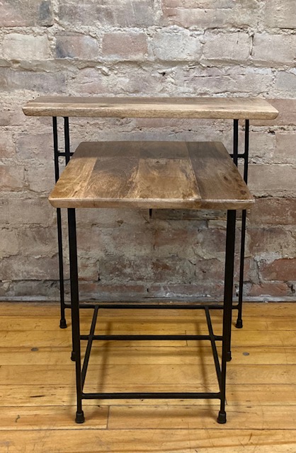 END TABLE – TWO LEVELS – IRON + WOOD