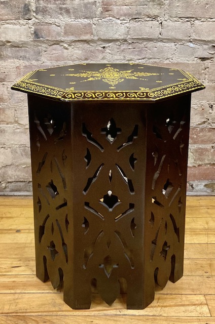 END TABLE – EIGHT SIDED – HAND PAINTED