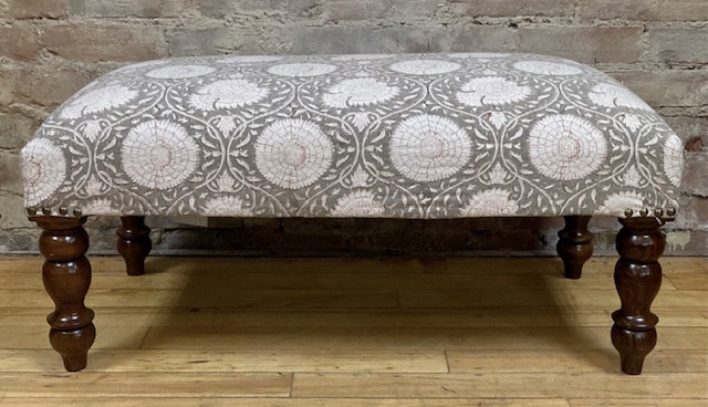 BENCH – WOOD FRAME PRINTED UPLOHSTERY
