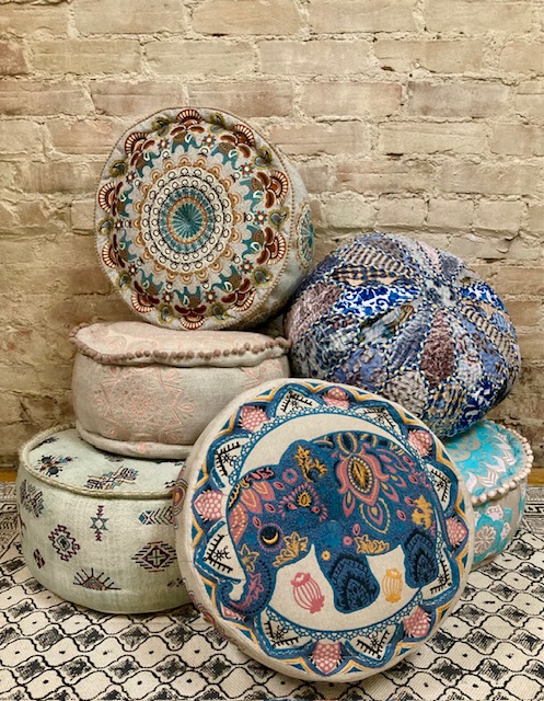 POUFS – EMBROIDERED